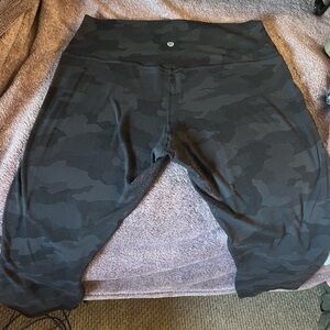 Lululemon Athletica Black Camo Leggings
